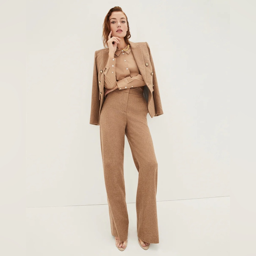 Veronica Beard Tonelli Pant, Taupe, Size 4